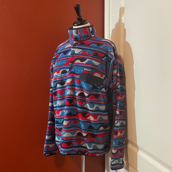 Patagonia Men’s Abstract Pullover T Snap Aztec Southwestern‎ Fleece Sweater